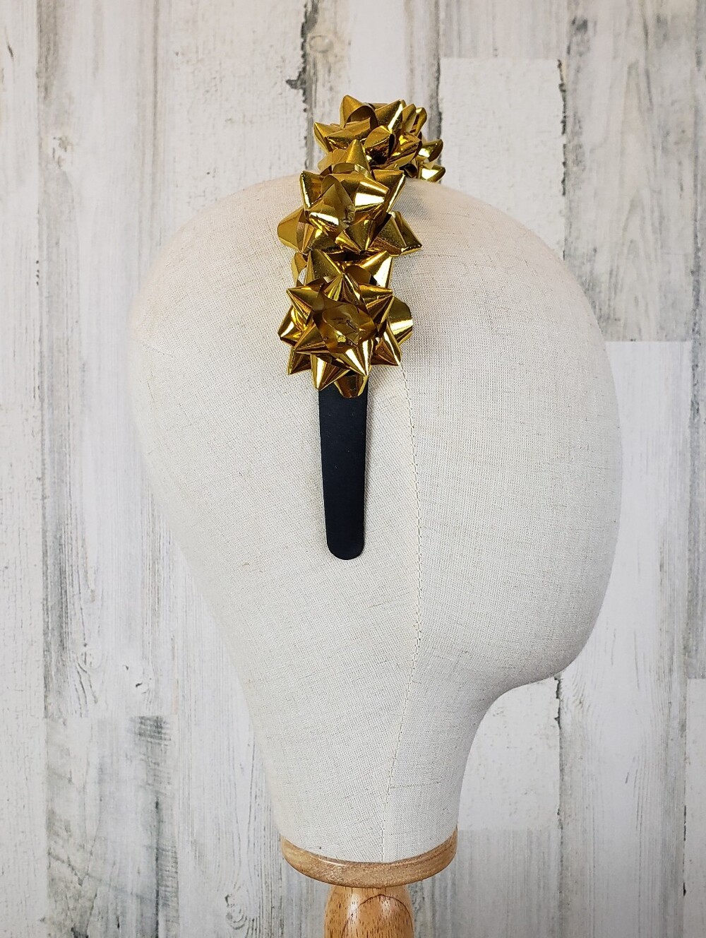 Gold Bow Embellished Headband - Women's Fashion Accessory